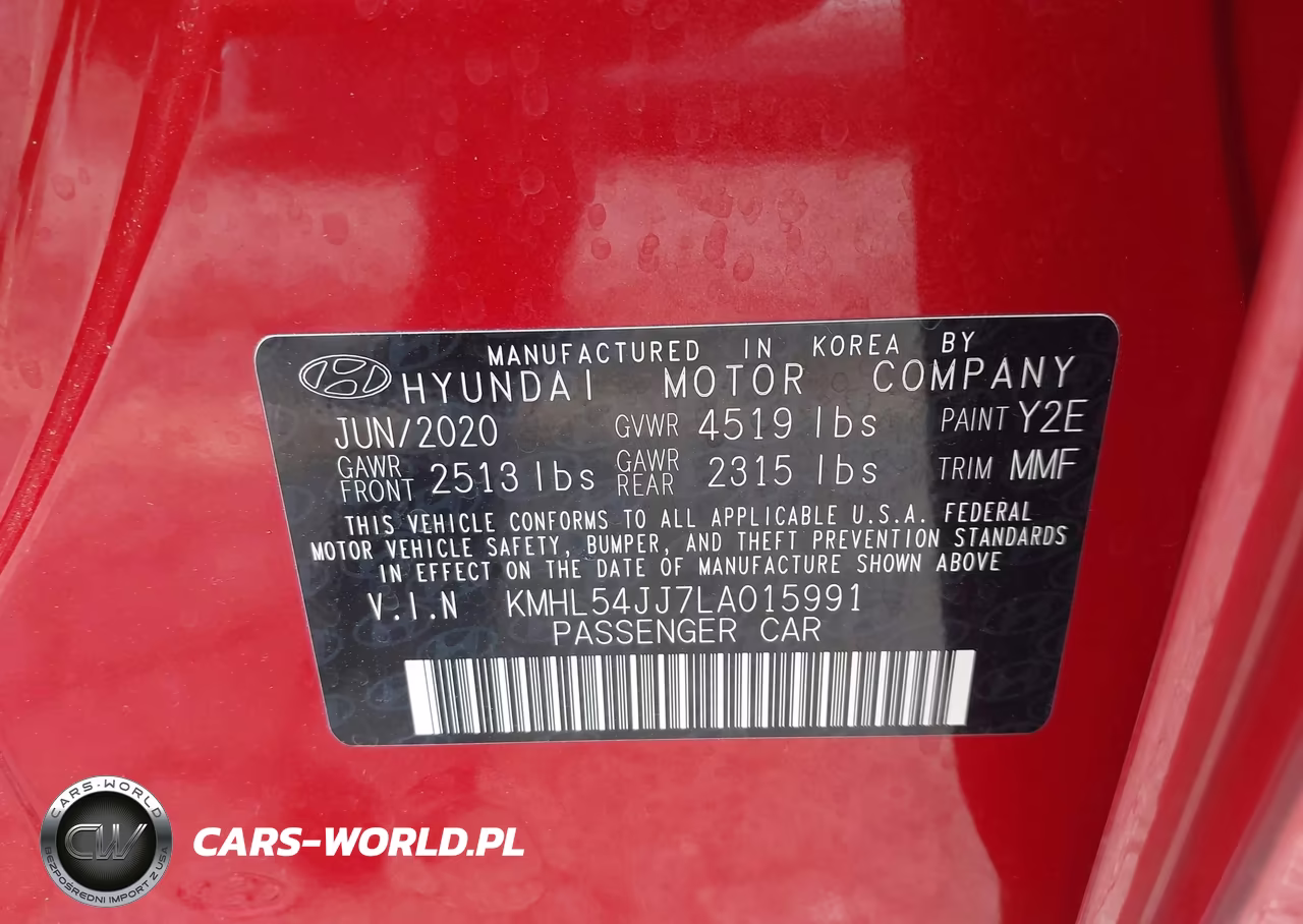 2020 Hyundai Sonata Hybrid Limited VIN:KMHL54JJ7LA015991 - 9