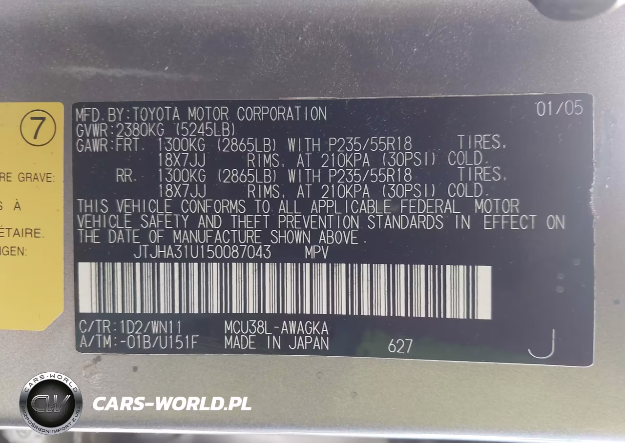2005 Lexus Rx 330 VIN:JTJHA31U150087043 - 9