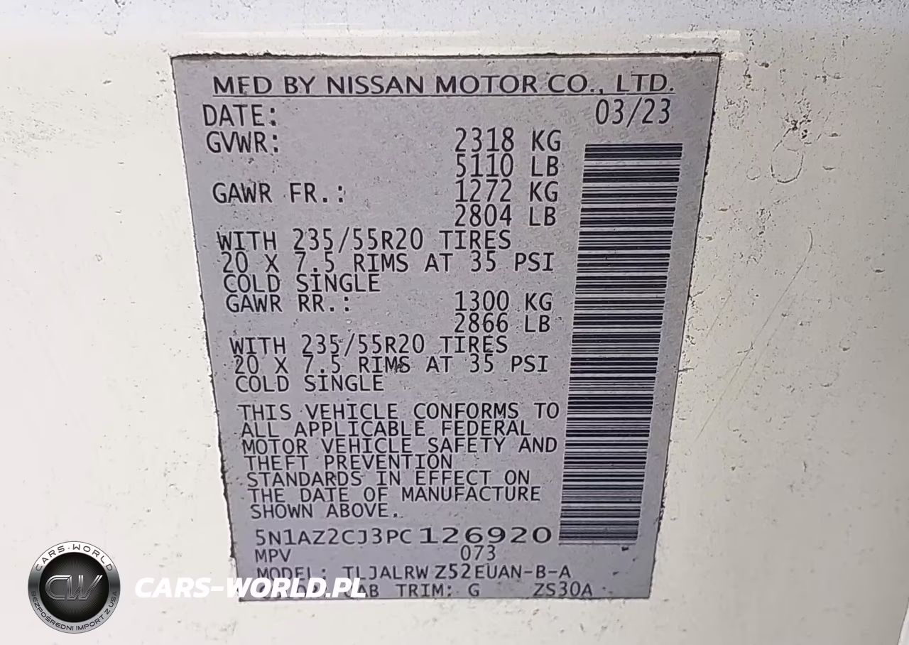 2023 Nissan Murano Sl Fwd VIN:5N1AZ2CJ3PC126920 - 9