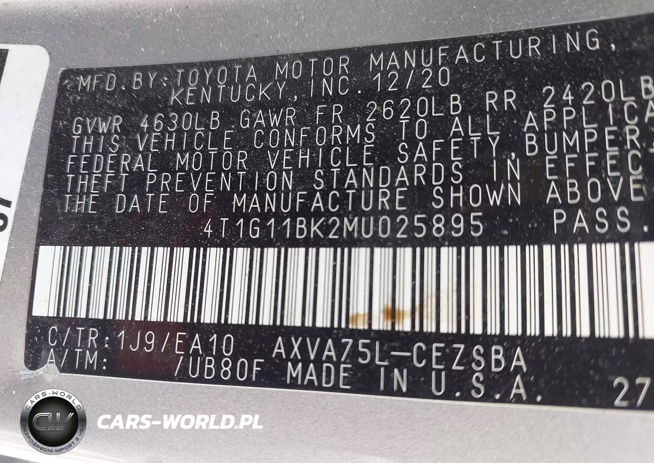 2021 Toyota Camry Se Awd VIN:4T1G11BK2MU025895 - 9