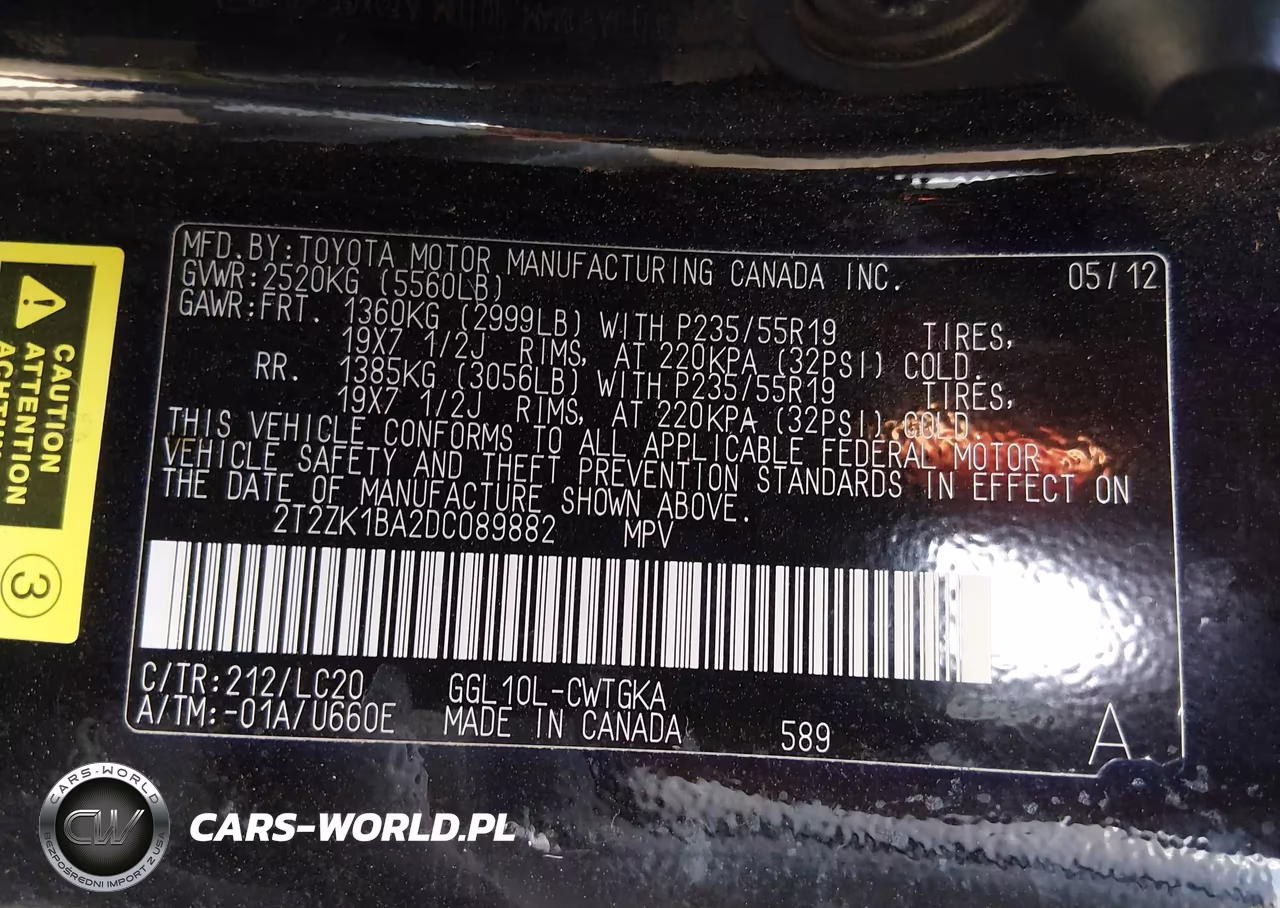 2013 Lexus Rx 350 VIN:2T2ZK1BA2DC089882 - 9