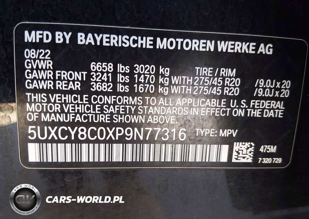 2023 BMW X6 M50I VIN:5UXCY8C0XP9N77316 - 9