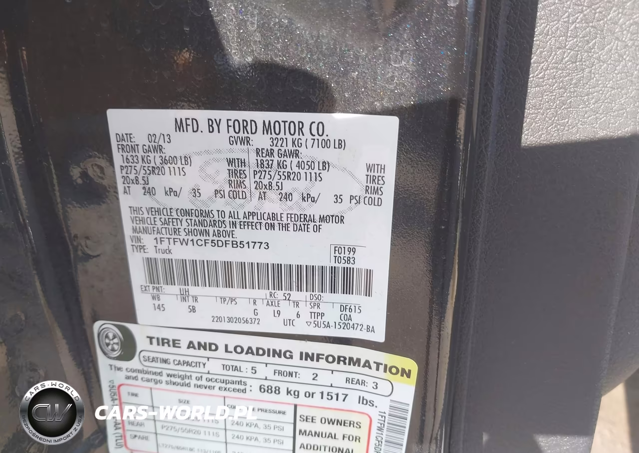 2013 Ford F-150 Fx2 VIN:1FTFW1CF5DFB51773 - 9