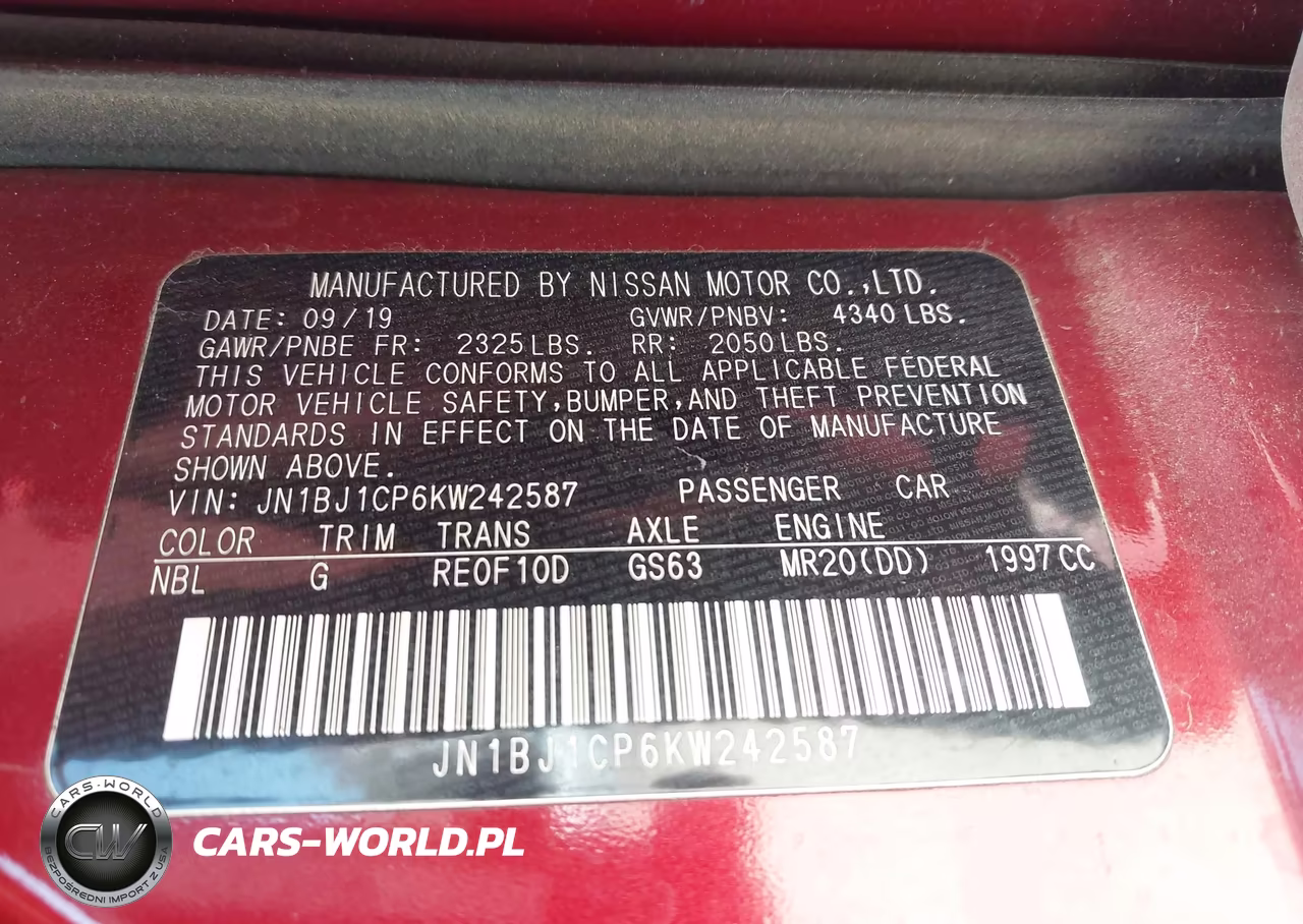 2019 Nissan Rogue Sport Sv VIN:JN1BJ1CP6KW242587 - 9