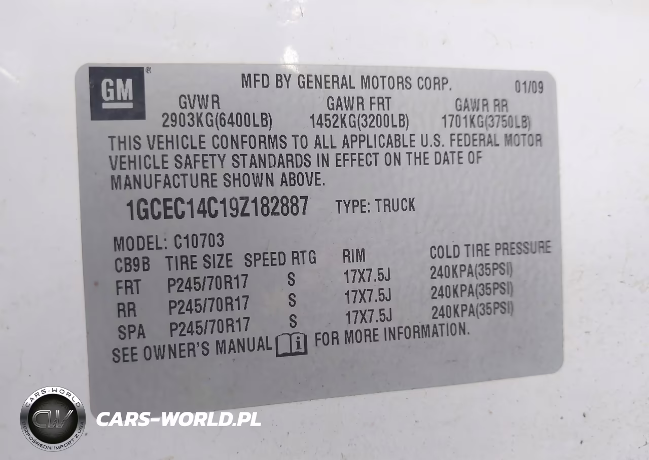 2009 Chevrolet Silverado 1500 Work Truck VIN:1GCEC14C19Z182887 - 9