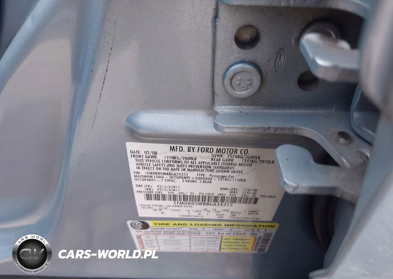 2008 Ford Taurus X Sel VIN:1FMDK05W88GA34355 - 9