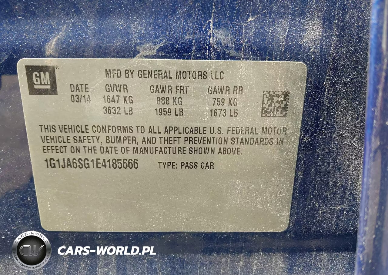 2014 Chevrolet Sonic Ls Auto VIN:1G1JA6SG1E4185666 - 9