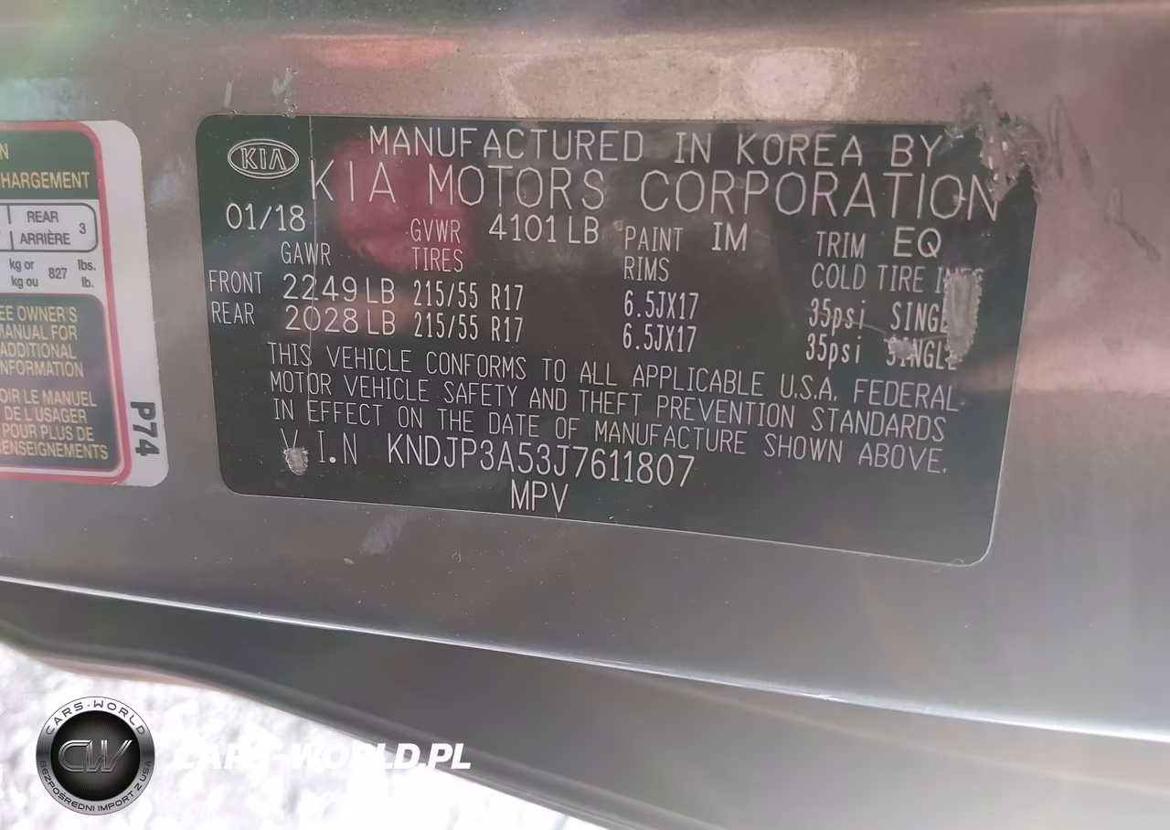 2018 Kia Soul + VIN:KNDJP3A53J7611807 - 9