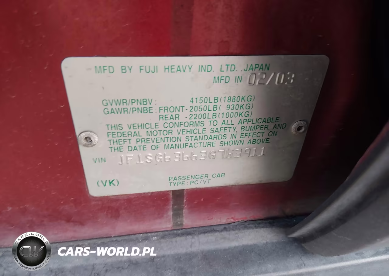 2003 Subaru Forester X VIN:JF1SG63663G763911 - 9