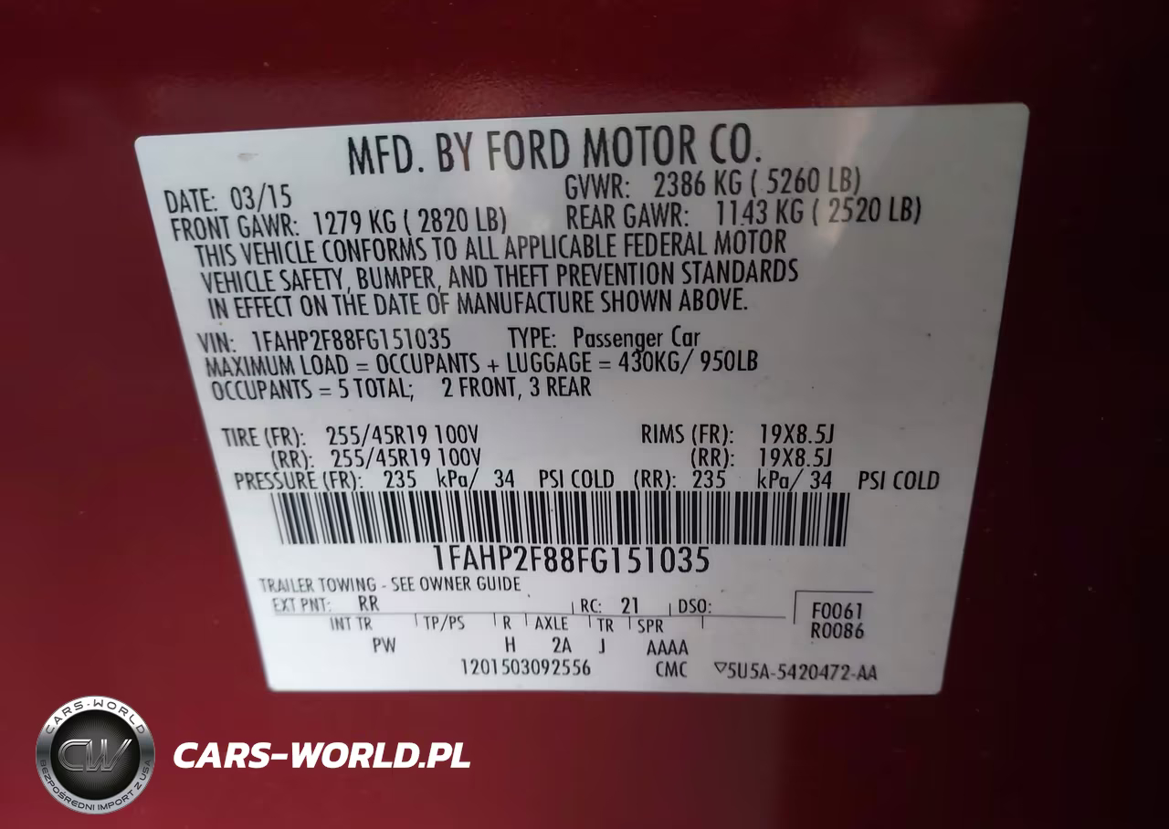 2015 Ford Taurus Limited VIN:1FAHP2F88FG151035 - 9