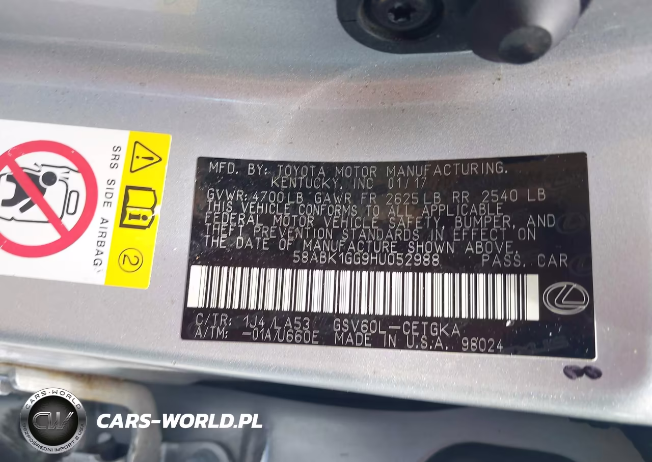 2017 Lexus Es 350 VIN:58ABK1GG9HU052988 - 9