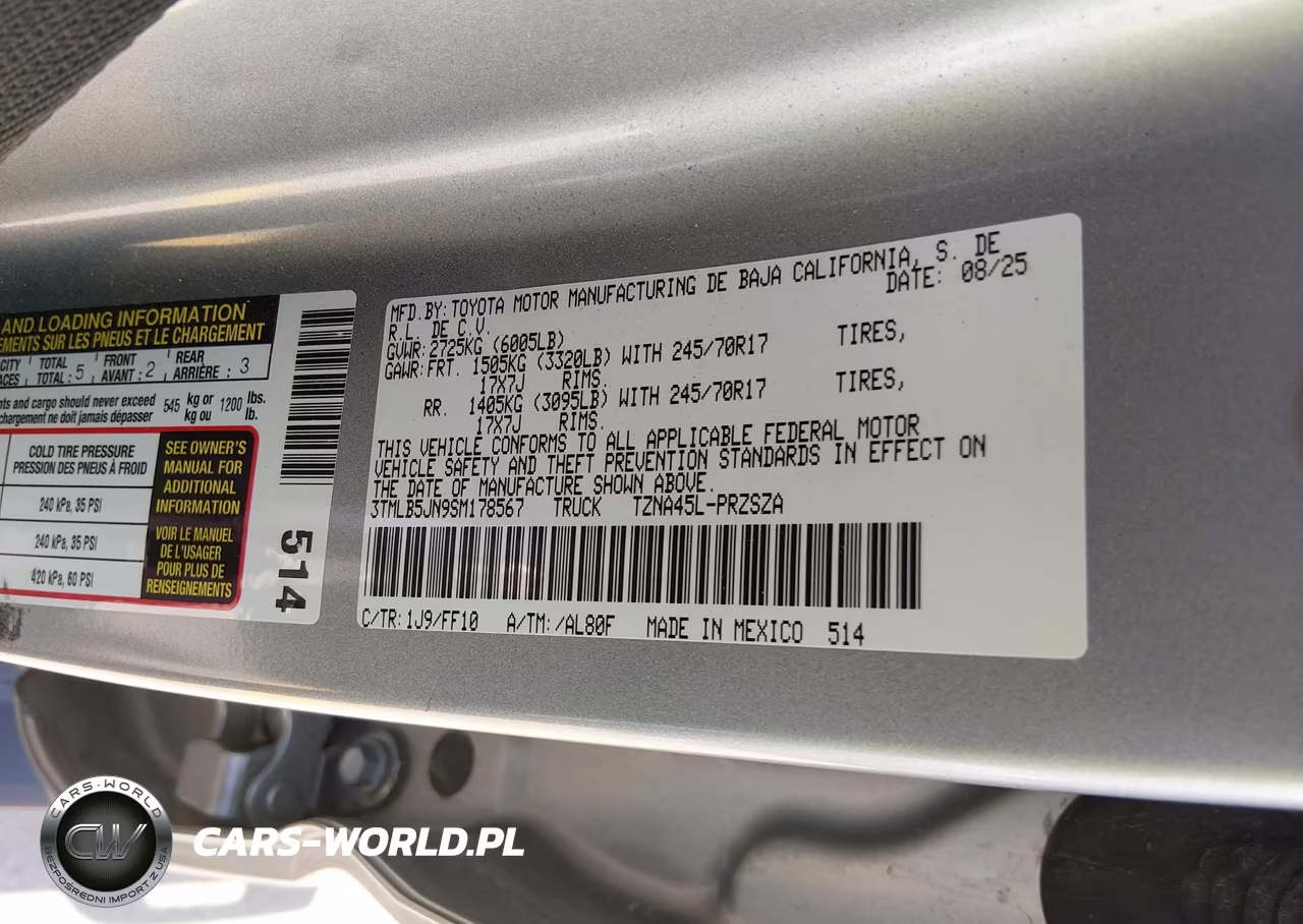 2025 Toyota Tacoma Sr5 VIN:3TMLB5JN9SM178567 - 9