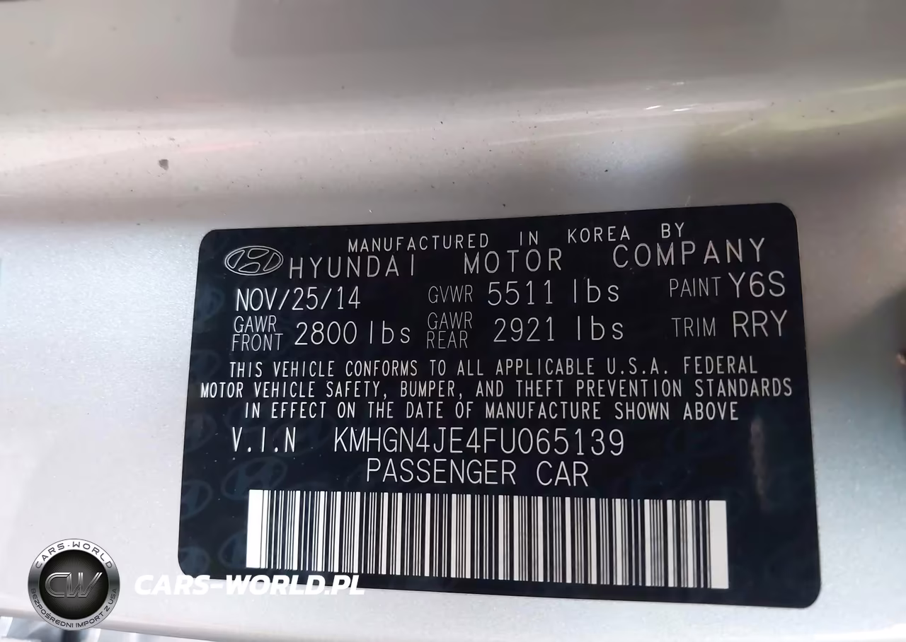 2015 Hyundai Genesis 3.8 VIN:KMHGN4JE4FU065139 - 9