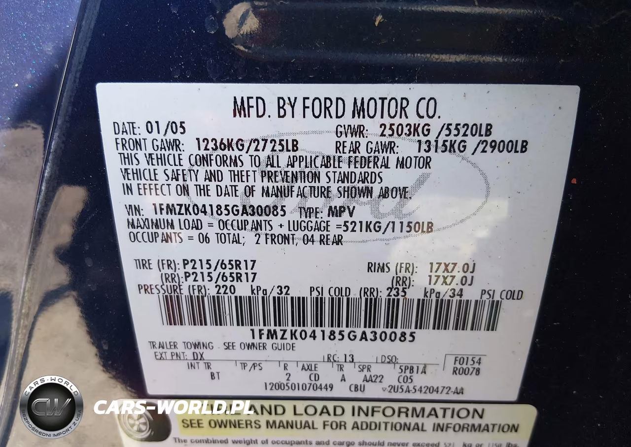 2005 Ford Freestyle Se VIN:1FMZK04185GA30085 - 9