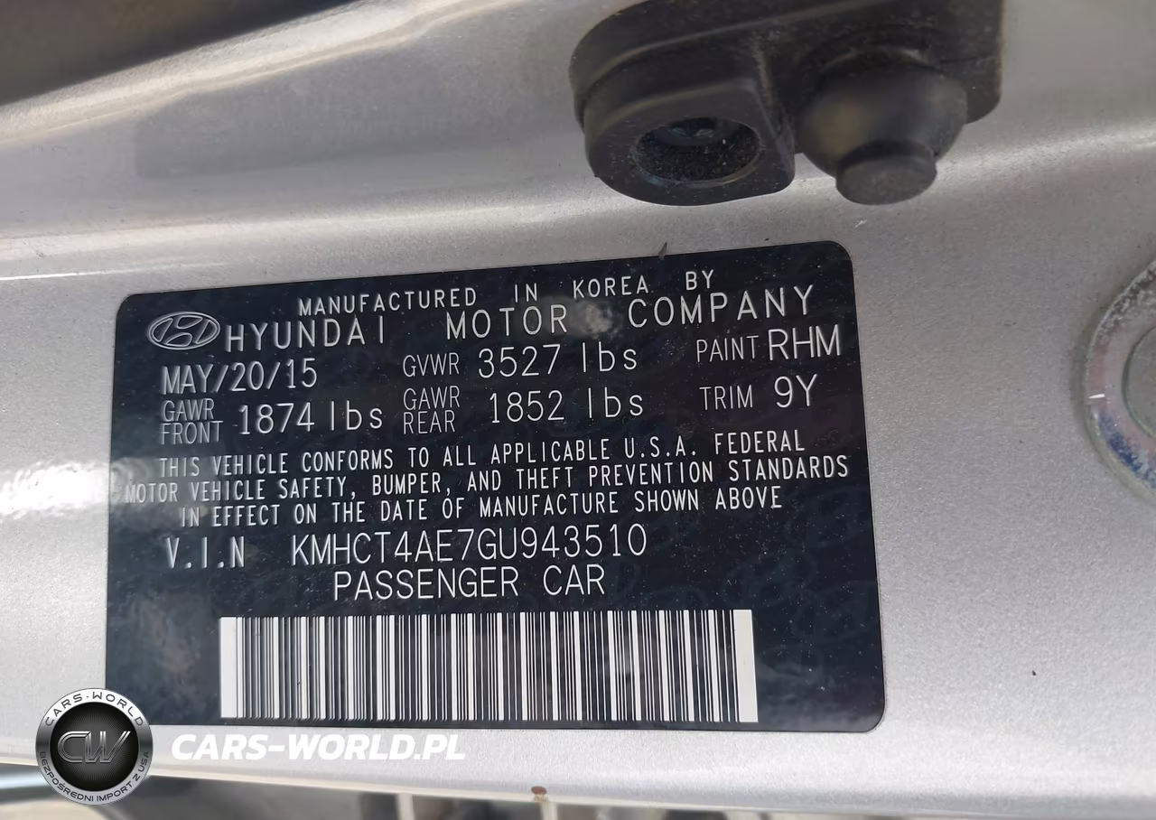 2016 Hyundai Accent Se VIN:KMHCT4AE7GU943510 - 9
