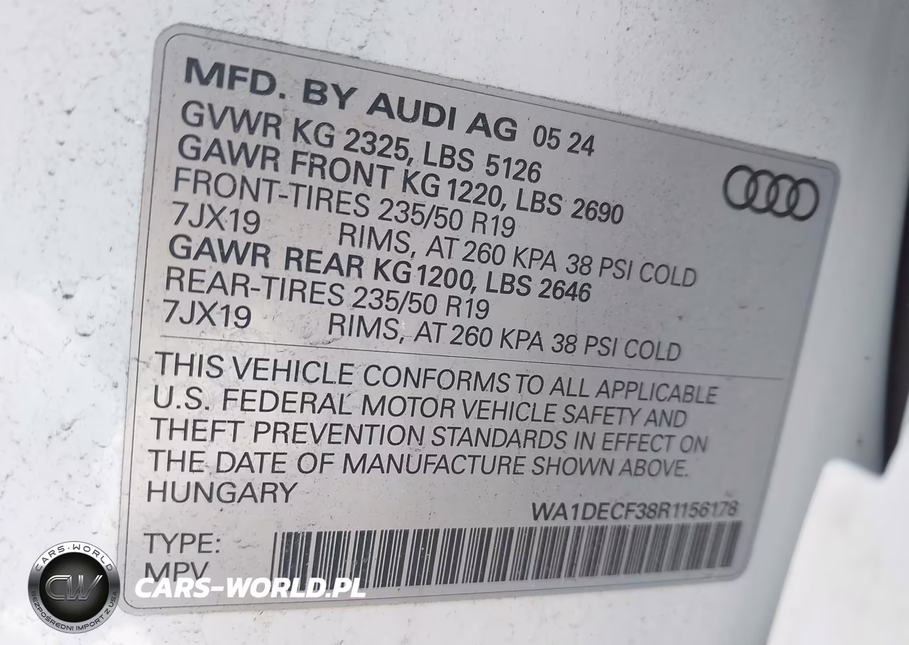 2024 Audi Q3 Premium 45 Tfsi S Line Quattro Tiptronic VIN:WA1DECF38R1156178 - 9
