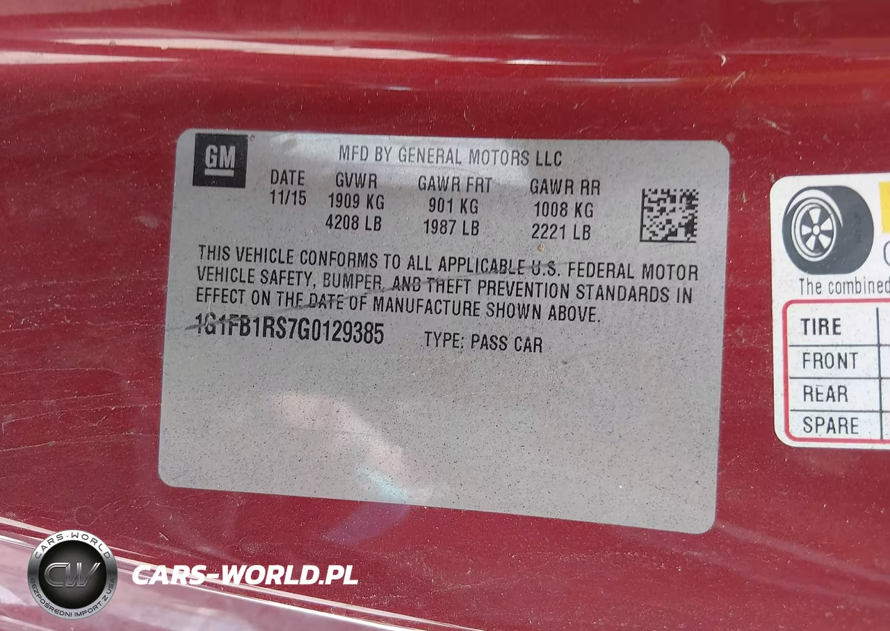 2016 Chevrolet Camaro 1Lt VIN:1G1FB1RS7G0129385 - 9