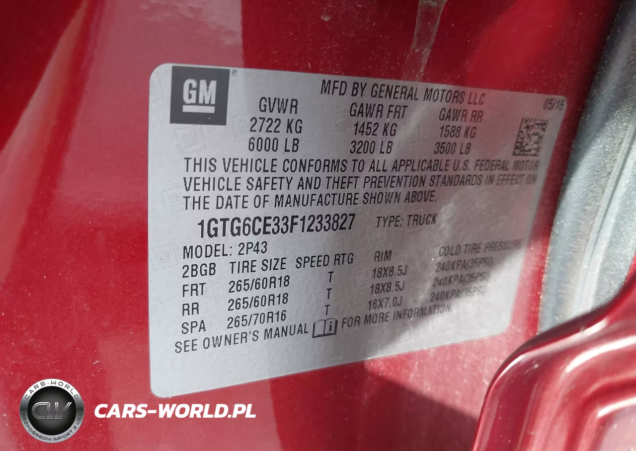2015 GMC Canyon 4Wd Slt VIN:1GTG6CE33F1233827 - 9
