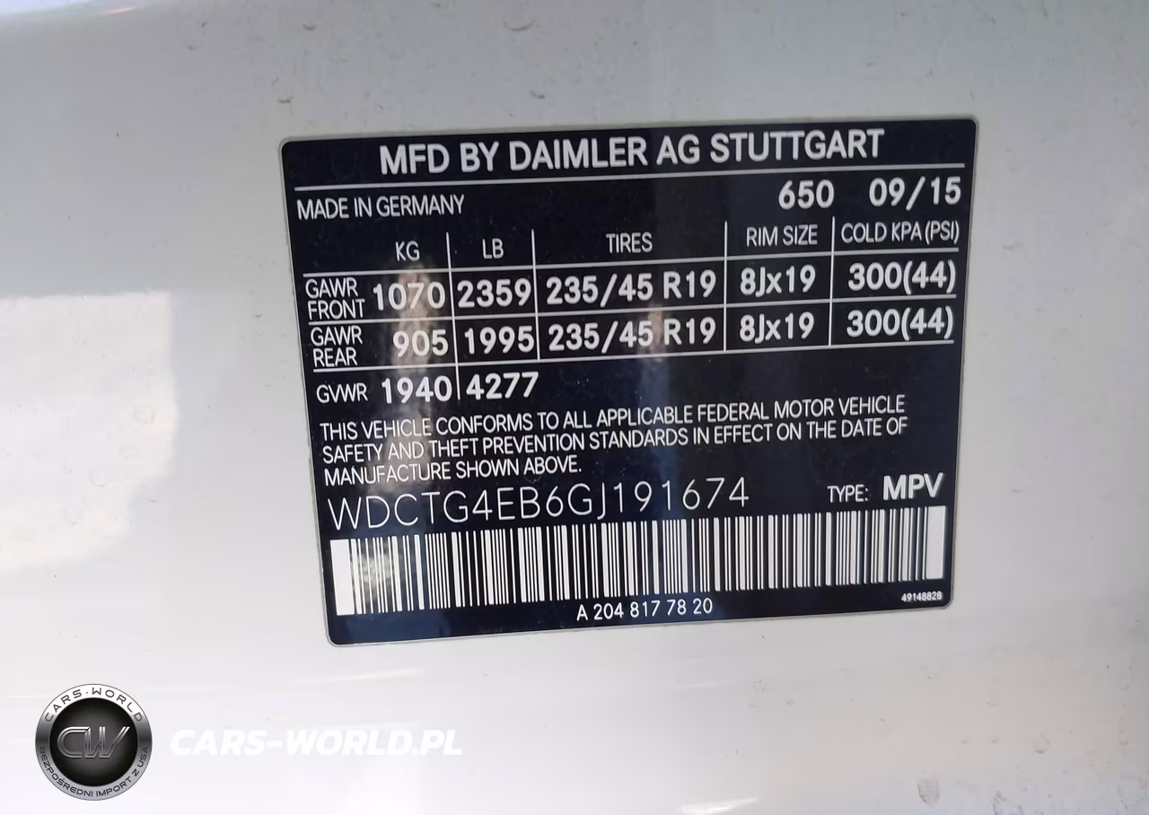 2016 Mercedes-Benz Gla 250 VIN:WDCTG4EB6GJ191674 - 9