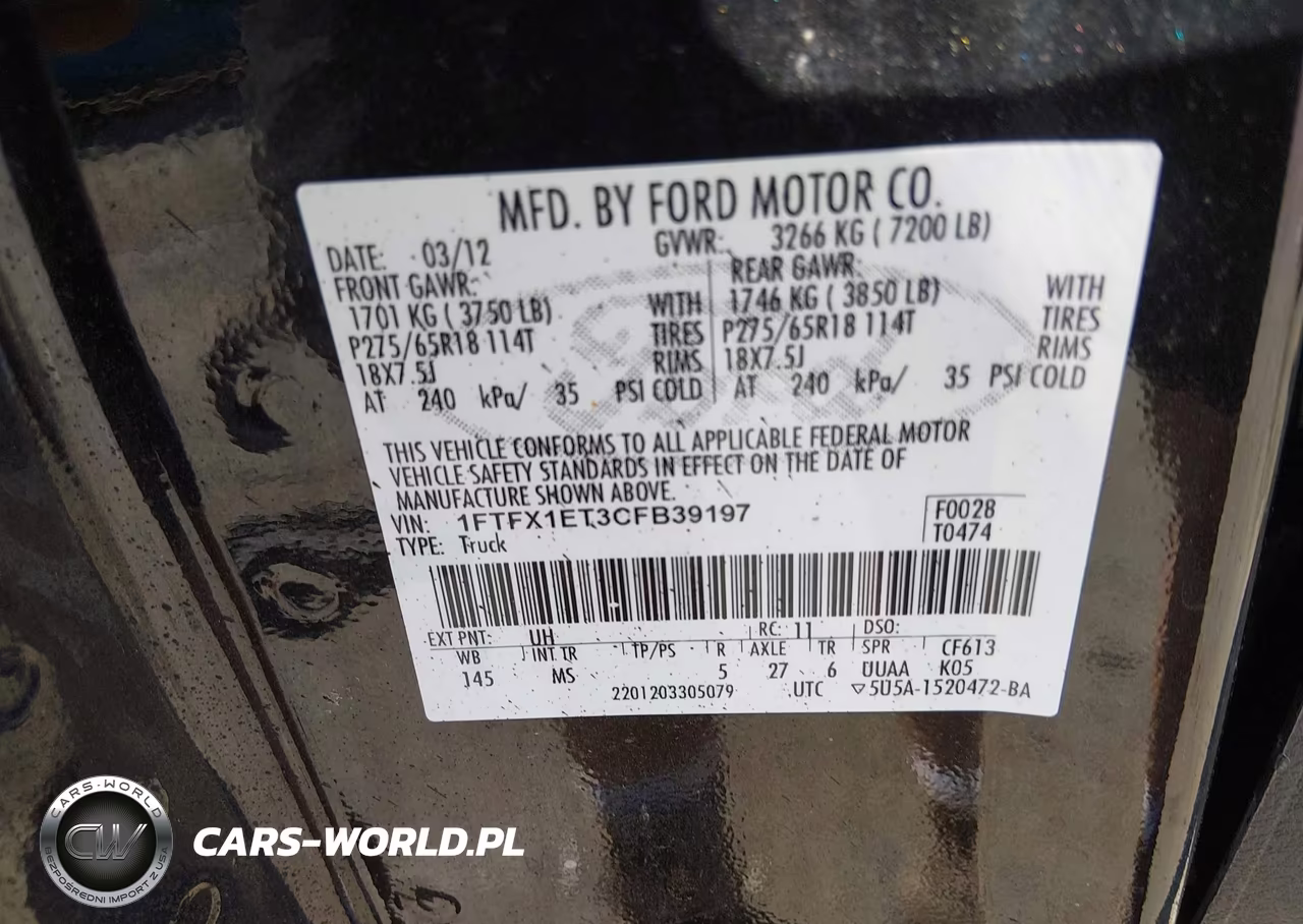 2012 Ford F-150 Xlt VIN:1FTFX1ET3CFB39197 - 9