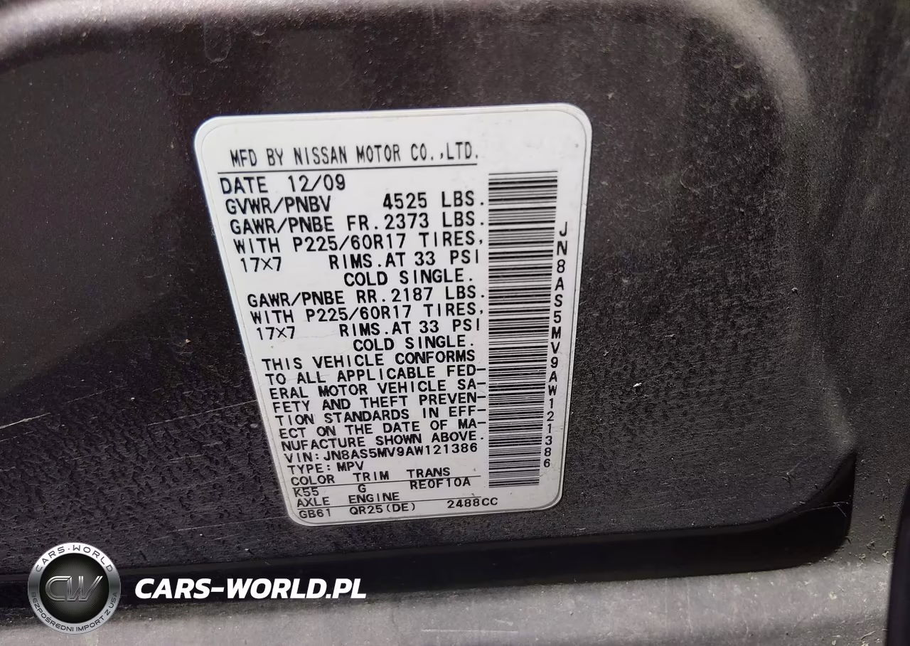 2010 Nissan Rogue Sl VIN:JN8AS5MV9AW121386 - 9