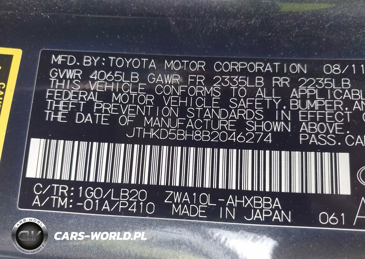 2011 Lexus Ct 200H Premium VIN:JTHKD5BH8B2046274 - 9