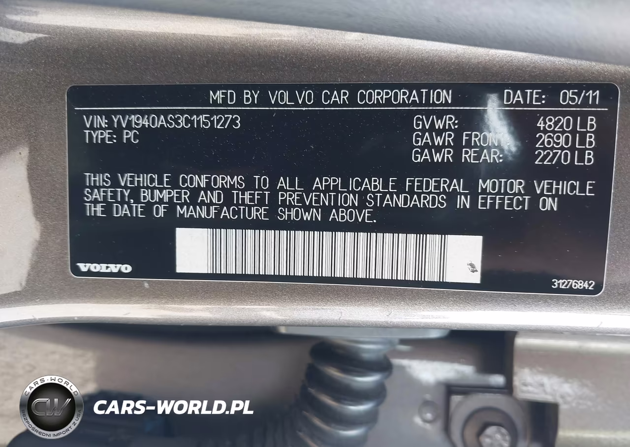 2012 Volvo S80 3.2L Premier Plus VIN:YV1940AS3C1151273 - 9