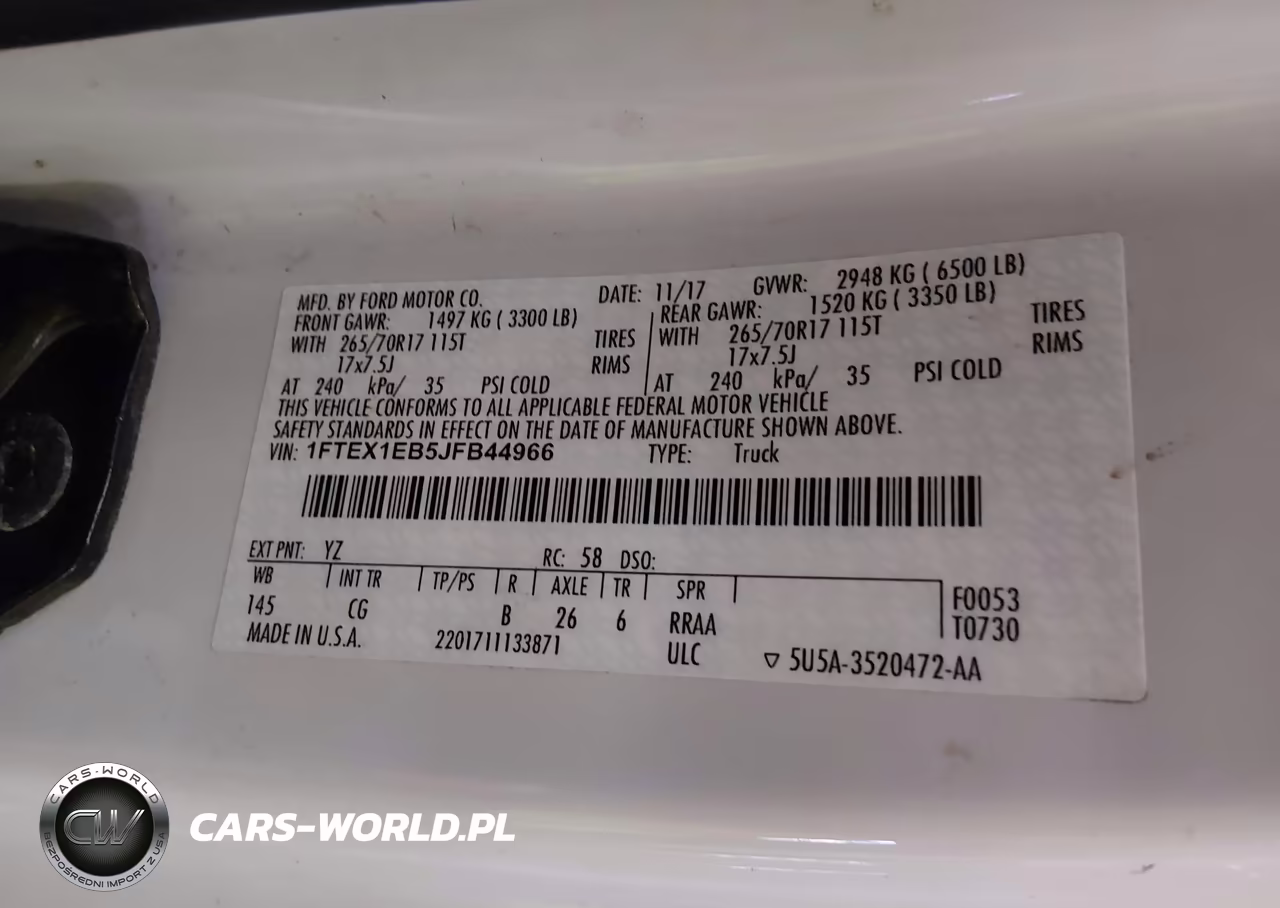 2018 Ford F-150 Xl VIN:1FTEX1EB5JFB44966 - 9