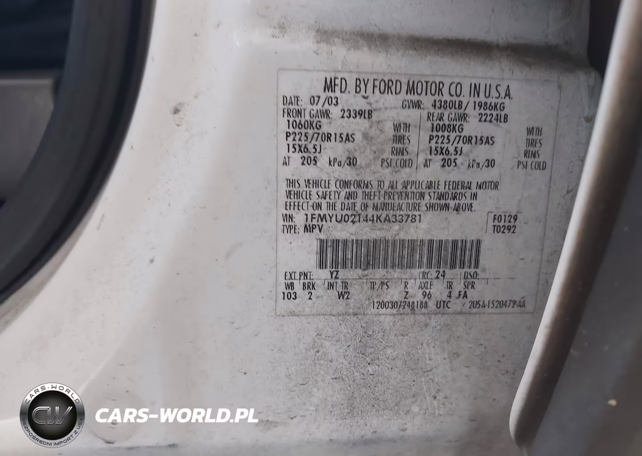2004 Ford Escape Xls VIN:1FMYU02144KA33781 - 9