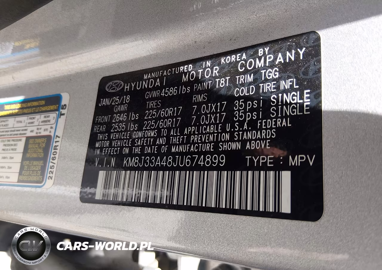 2018 Hyundai Tucson Sel VIN:KM8J33A48JU674899 - 9