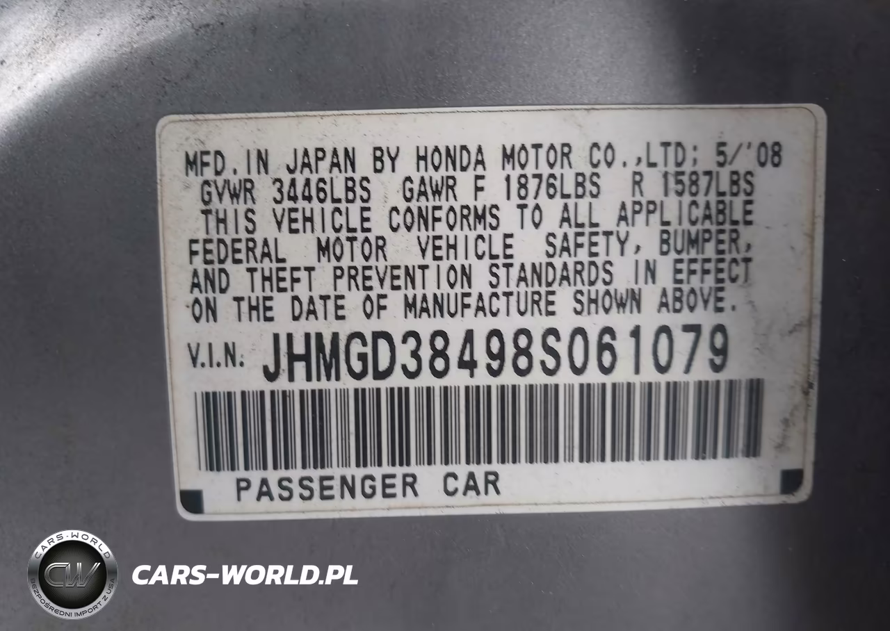 2008 Honda Fit VIN:JHMGD38498S061079 - 9