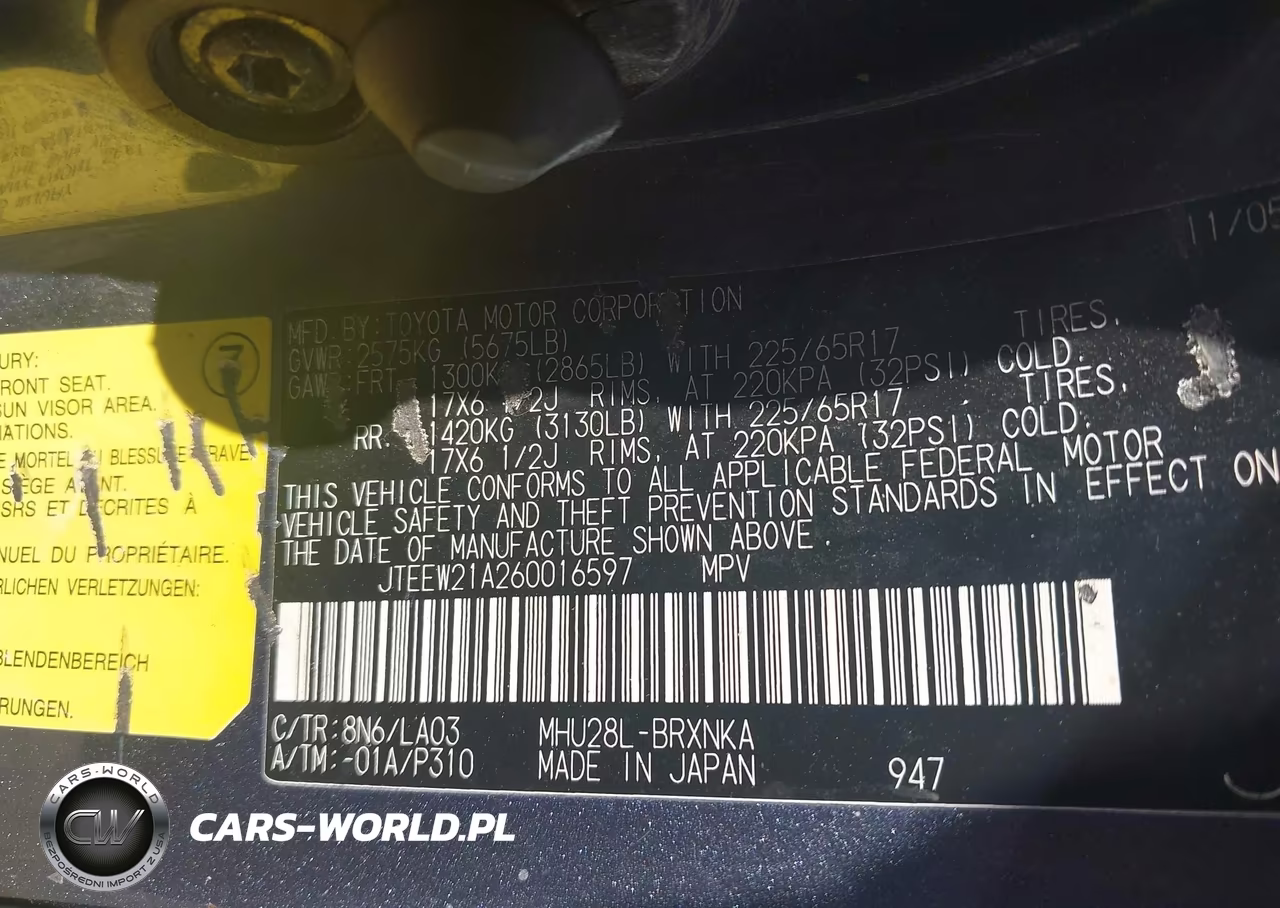 2006 Toyota Highlander Hybrid Limited V6 VIN:JTEEW21A260016597 - 9