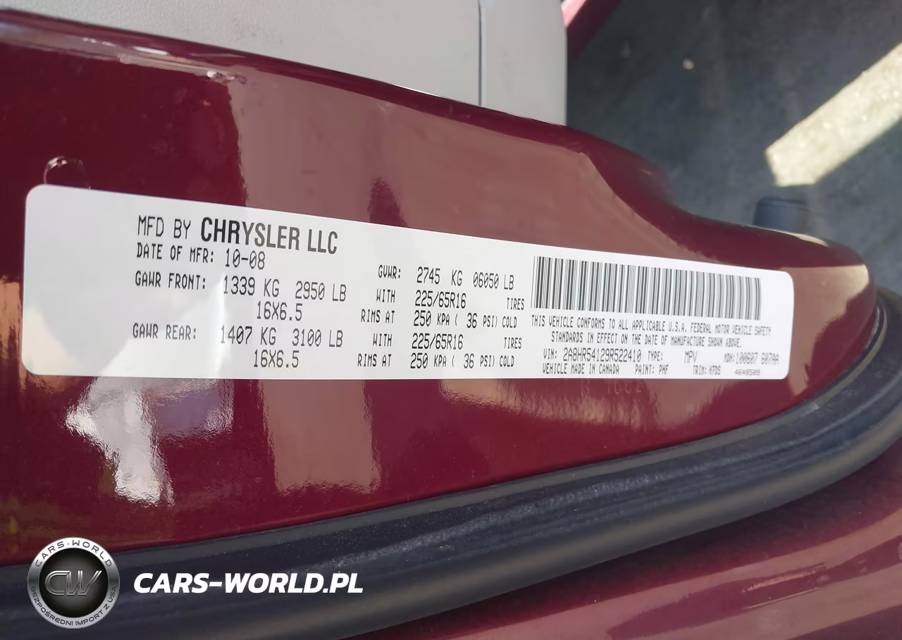 2009 Chrysler Town & Country Touring VIN:2A8HR54129R522410 - 9