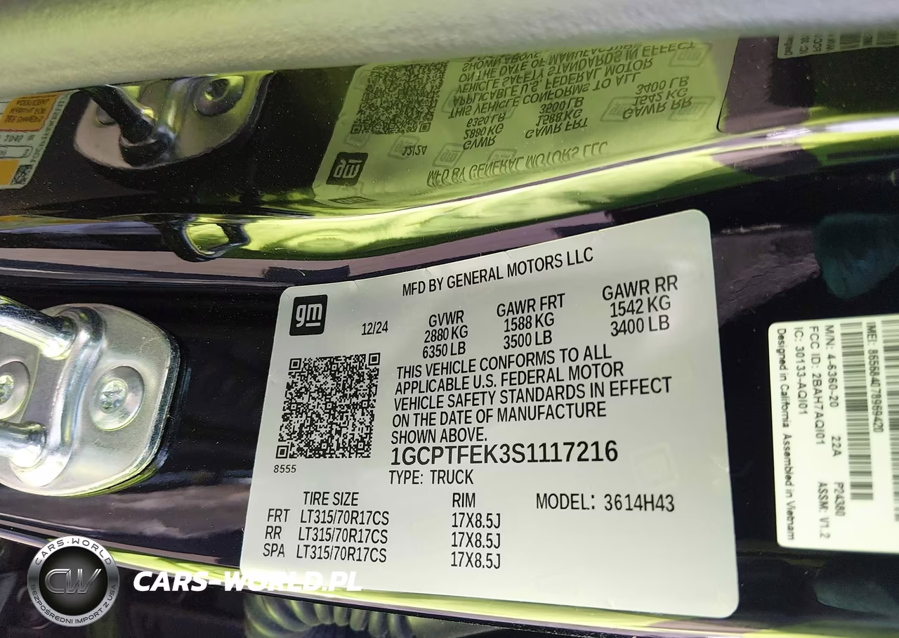 2025 Chevrolet Colorado 4Wd Zr2 VIN:1GCPTFEK3S1117216 - 9