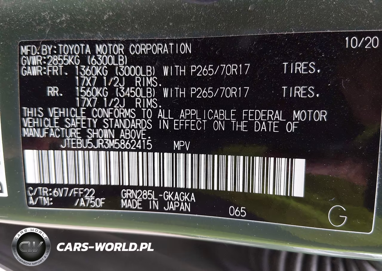 2021 Toyota 4Runner Trail Special Edition VIN:JTEBU5JR3M5862415 - 9