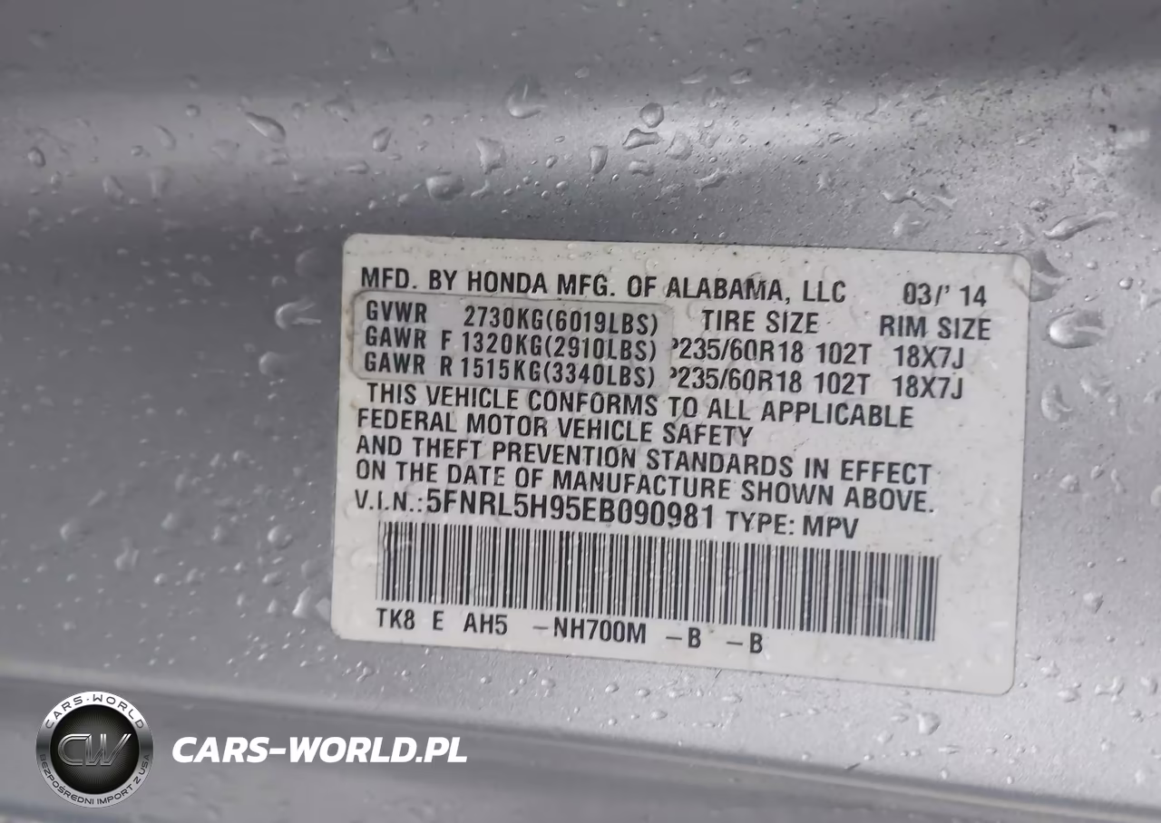 2014 Honda Odyssey Touring-Touring Elite VIN:5FNRL5H95EB090981 - 9
