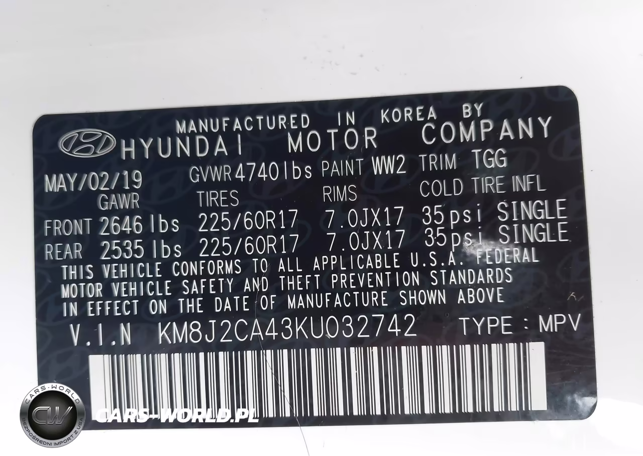 2019 Hyundai Tucson Se VIN:KM8J2CA43KU032742 - 9