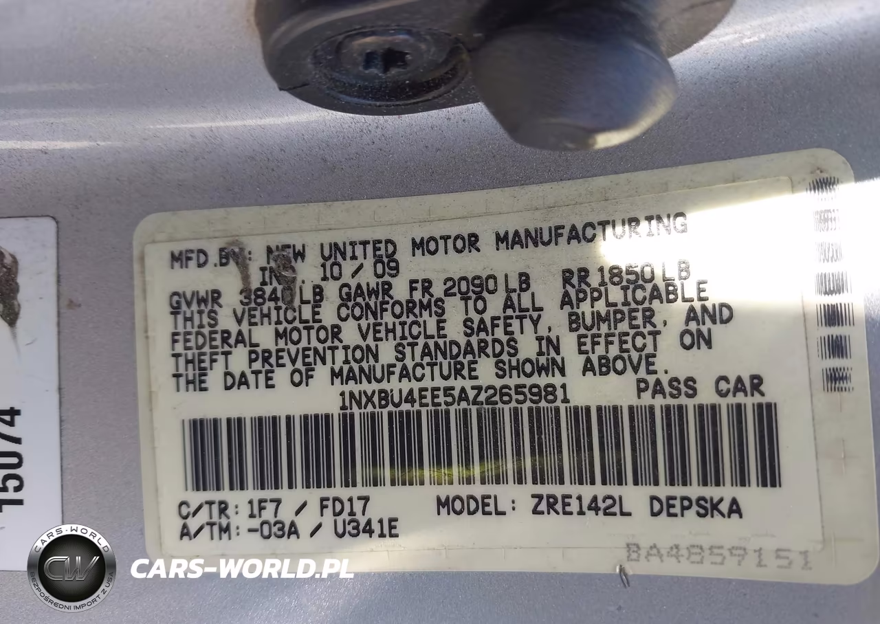 2010 Toyota Corolla S VIN:1NXBU4EE5AZ265981 - 9