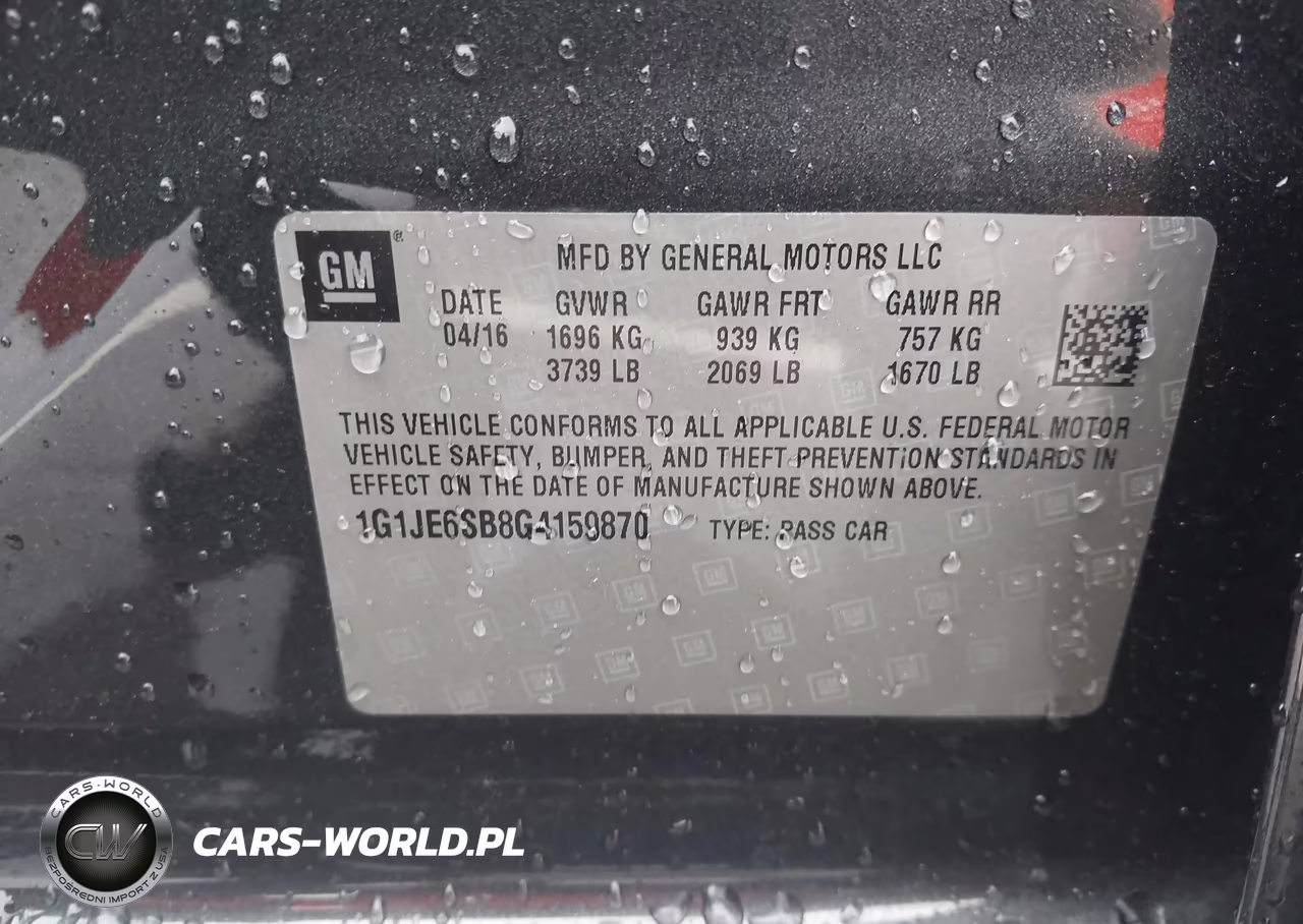 2016 Chevrolet Sonic Ltz Auto VIN:1G1JE6SB8G4159870 - 9
