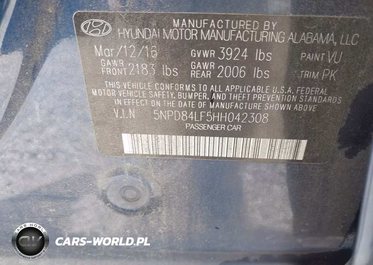 2017 Hyundai Elantra Se VIN:5NPD84LF5HH042308 - 9