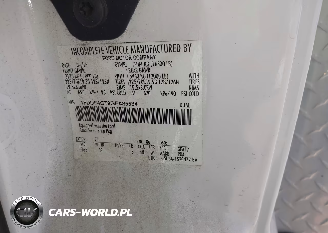 2016 Ford F-450 Chassis Xlt VIN:1FDUF4GT9GEA85534 - 9