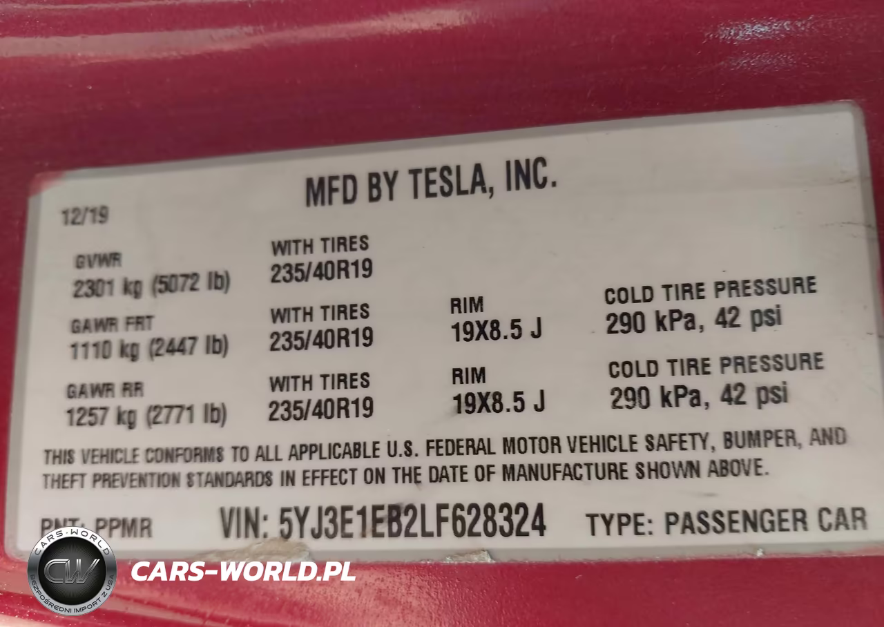 2020 Tesla Model 3 Long Range Dual Motor All-Wheel Drive VIN:5YJ3E1EB2LF628324 - 9