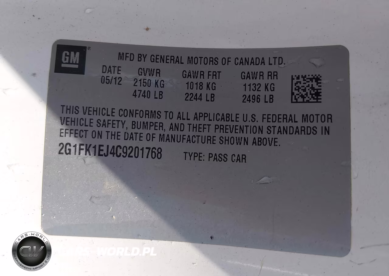 2012 Chevrolet Camaro 2Ss VIN:2G1FK1EJ4C9201768 - 9