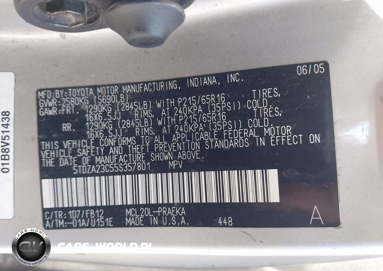 2005 Toyota Sienna Le VIN:5TDZA23C55S357801 - 9