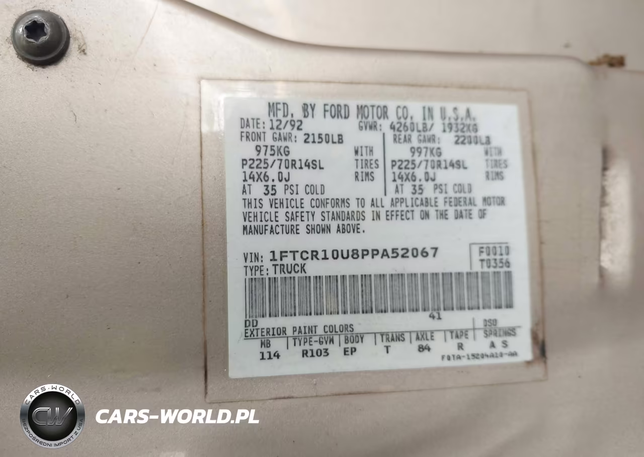 1993 Ford Ranger VIN:1FTCR10U8PPA52067 - 9