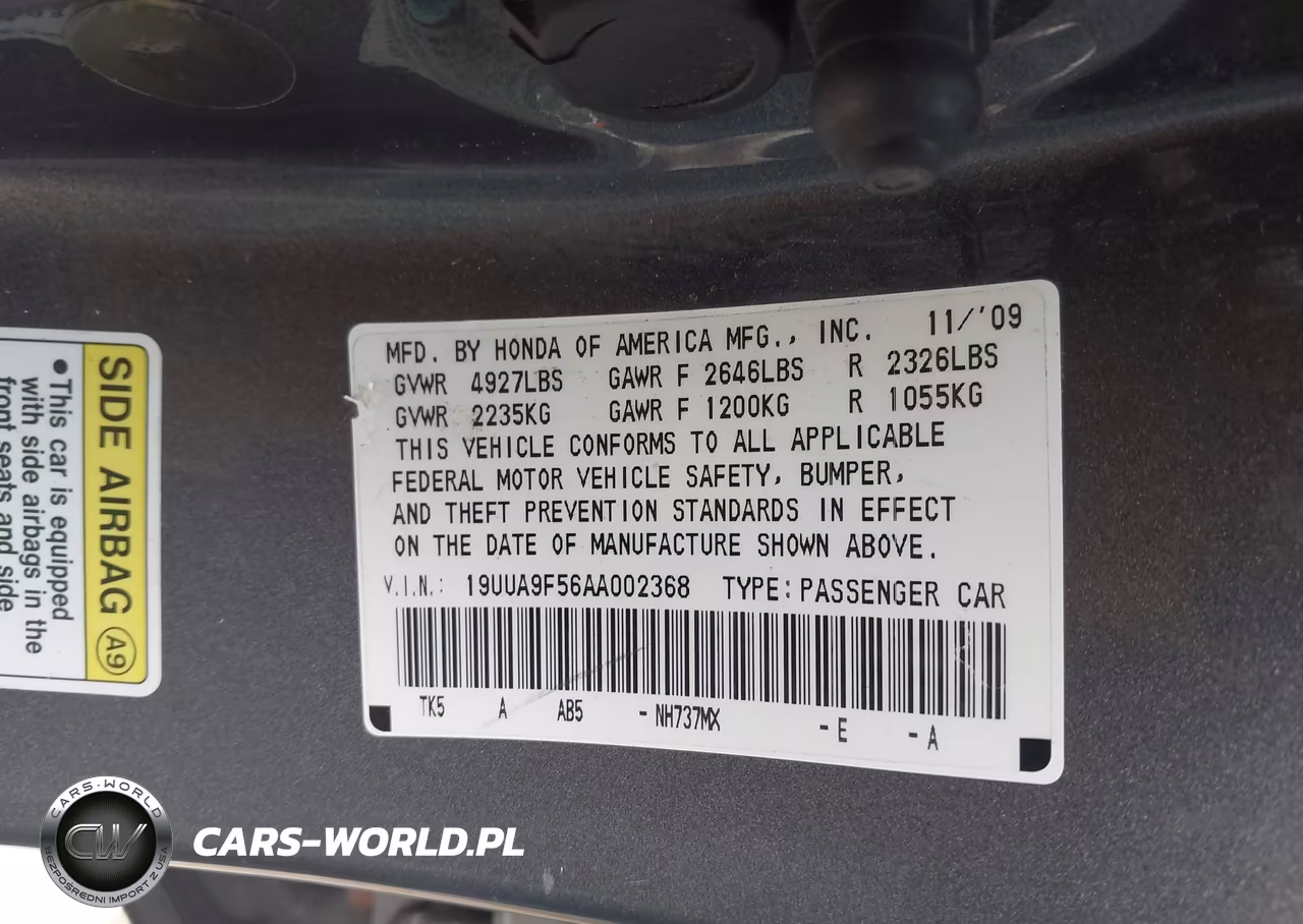 2010 Acura Tl 3.7 VIN:19UUA9F56AA002368 - 9
