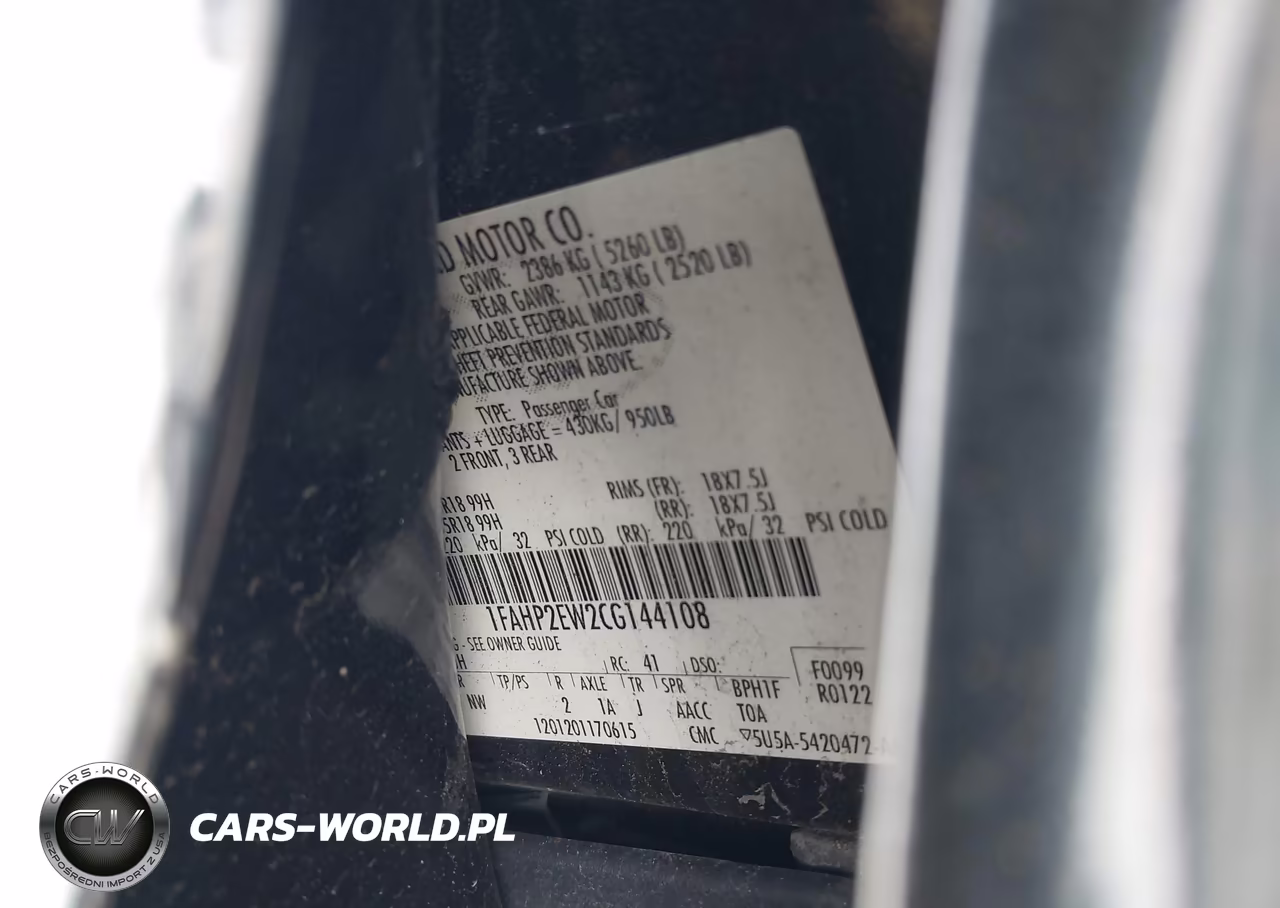 2012 Ford Taurus Sel VIN:1FAHP2EW2CG144108 - 9