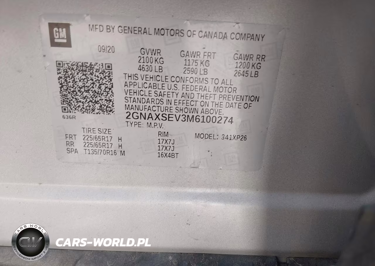 2021 Chevrolet Equinox Awd Ls VIN:2GNAXSEV3M6100274 - 9