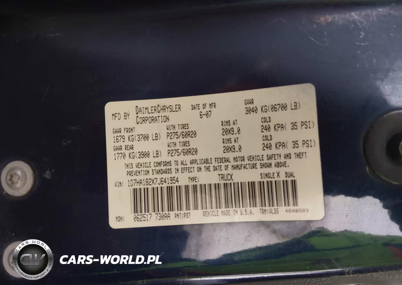 2007 Dodge Ram 1500 Laramie VIN:1D7HA182X7J641954 - 9