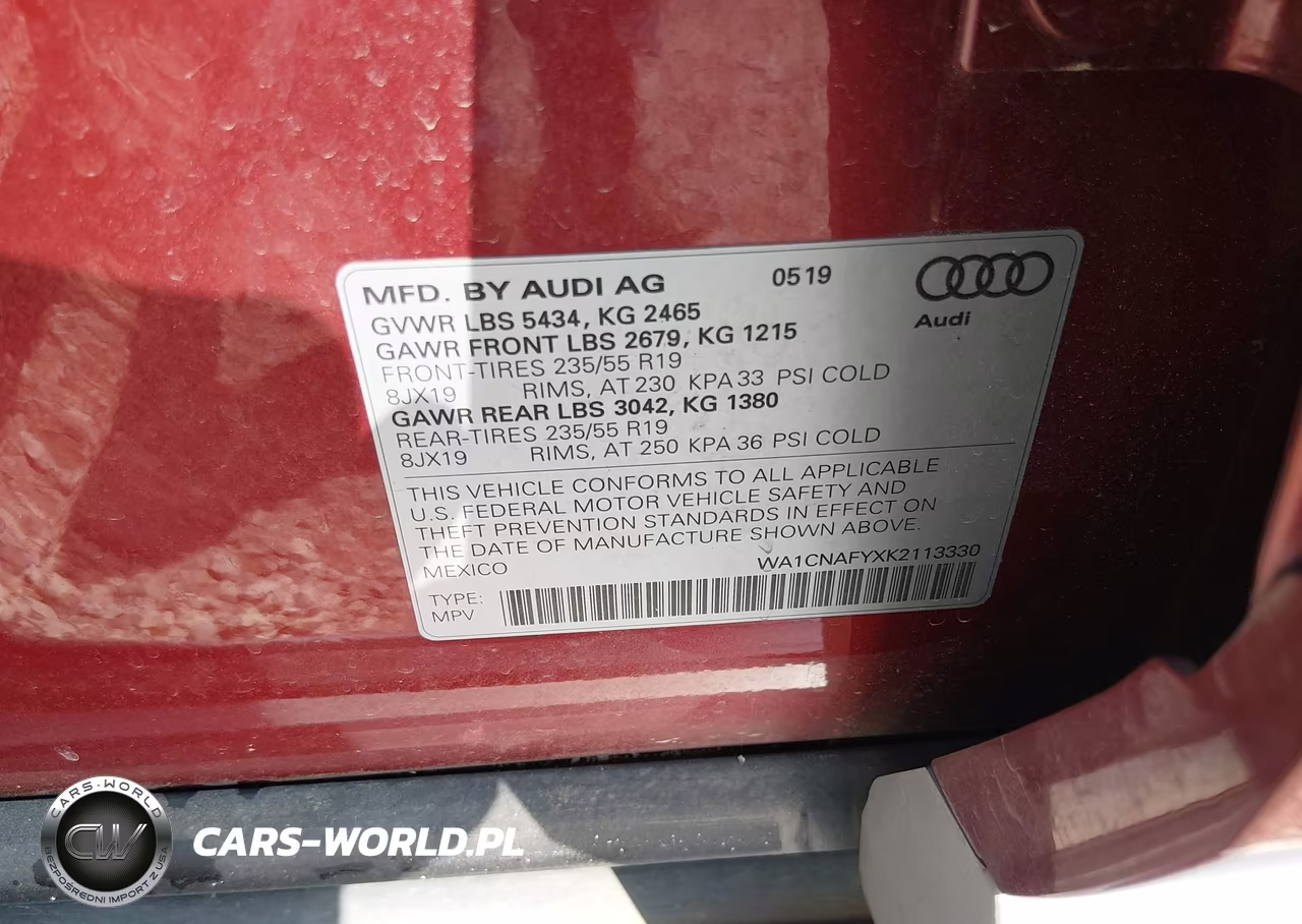2019 Audi Q5 45 Premium VIN:WA1CNAFYXK2113330 - 9